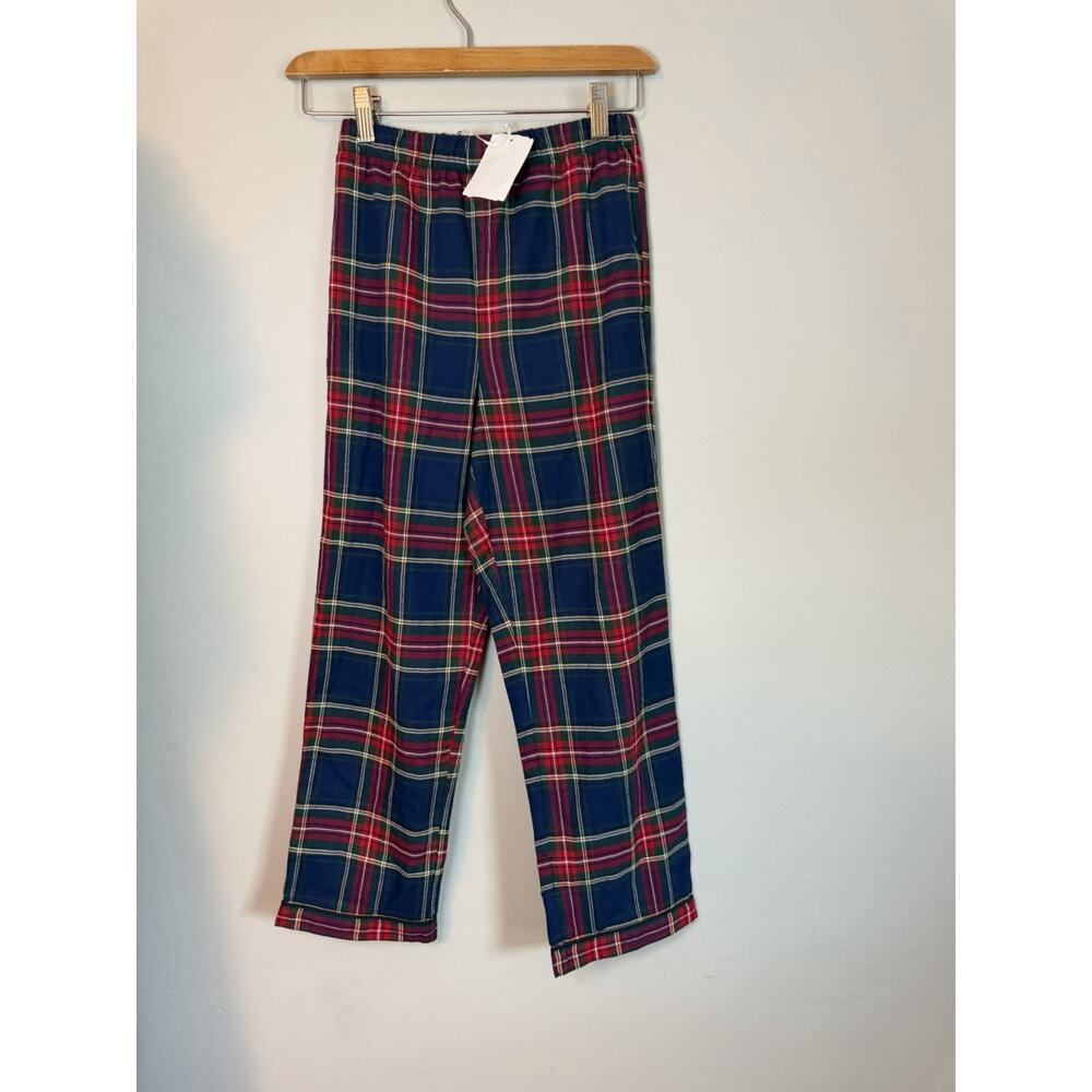 Petite Plume Boys Plaid Holiday Pants Navy Sz 10 NWT